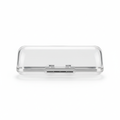 Clear transparent hard shell eyeglass case - front view